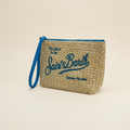 Dolce Riva - Natural Straw Pouch Light Blue