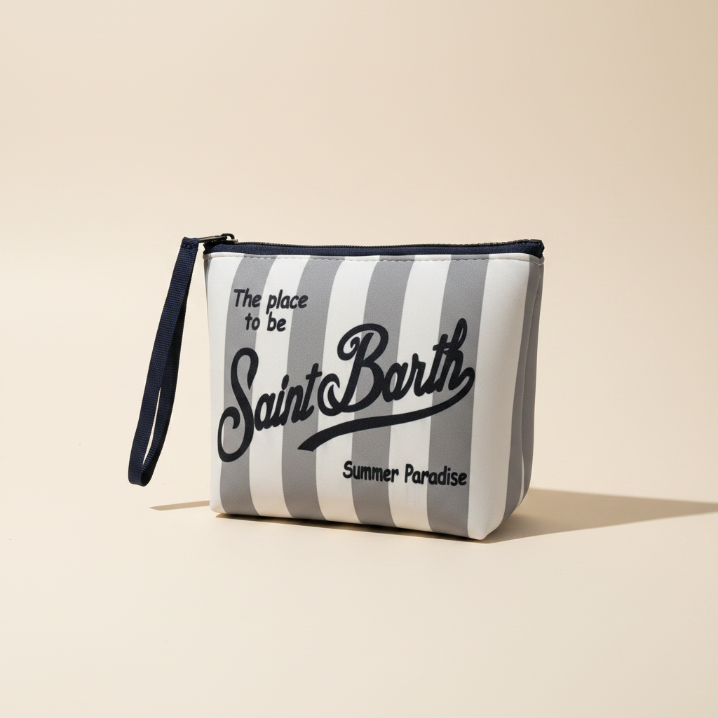Dolce Riva - Grey Striped Pouch