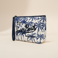 Dolce Riva - Blue Palm Print Pouch