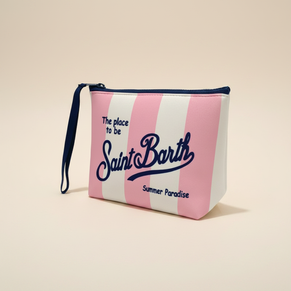 Dolce Riva - Pink Striped Pouch
