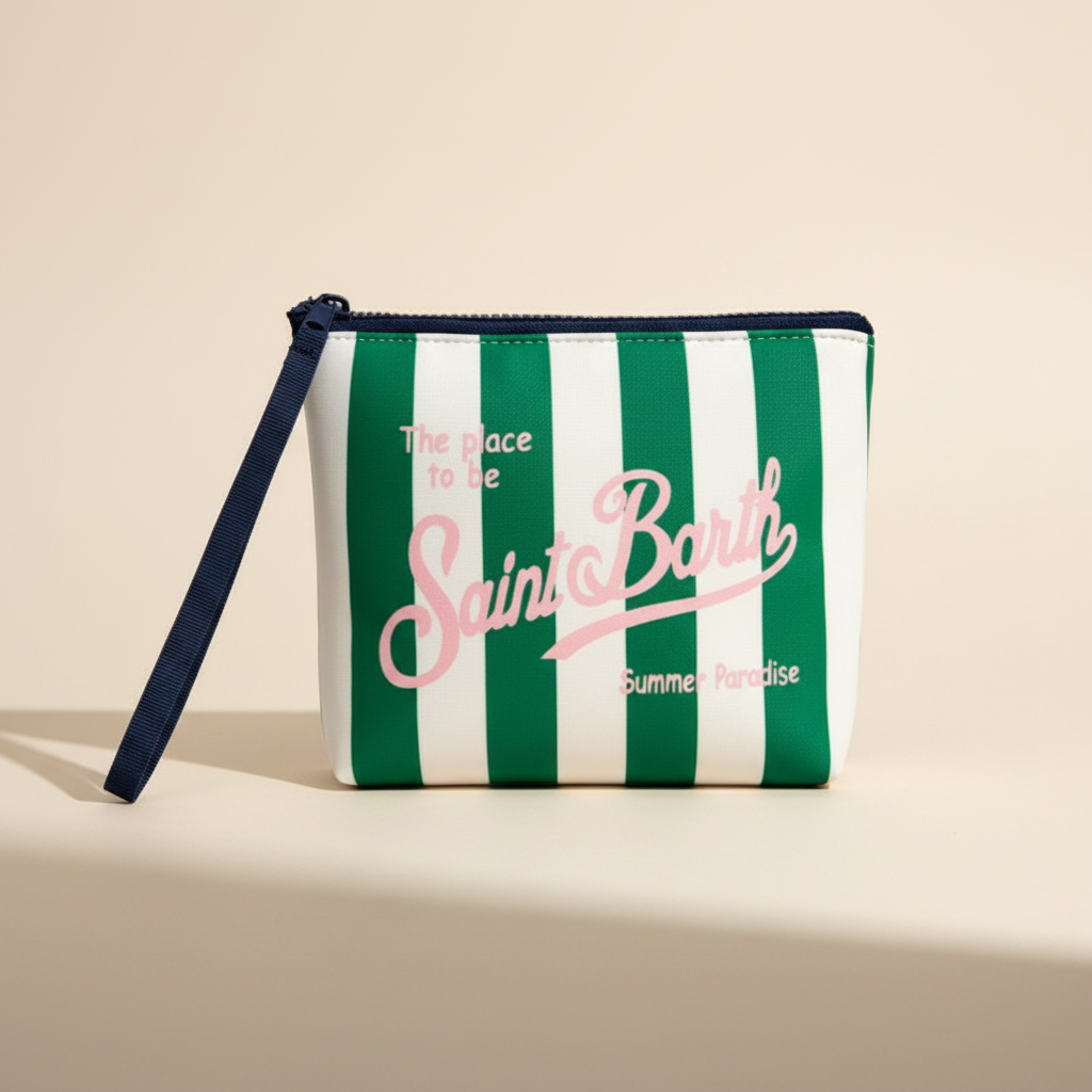 Dolce Riva - Green Striped Pouch