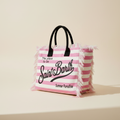 Dolce Riva - Pink Horizontal Striped Beach Bag
