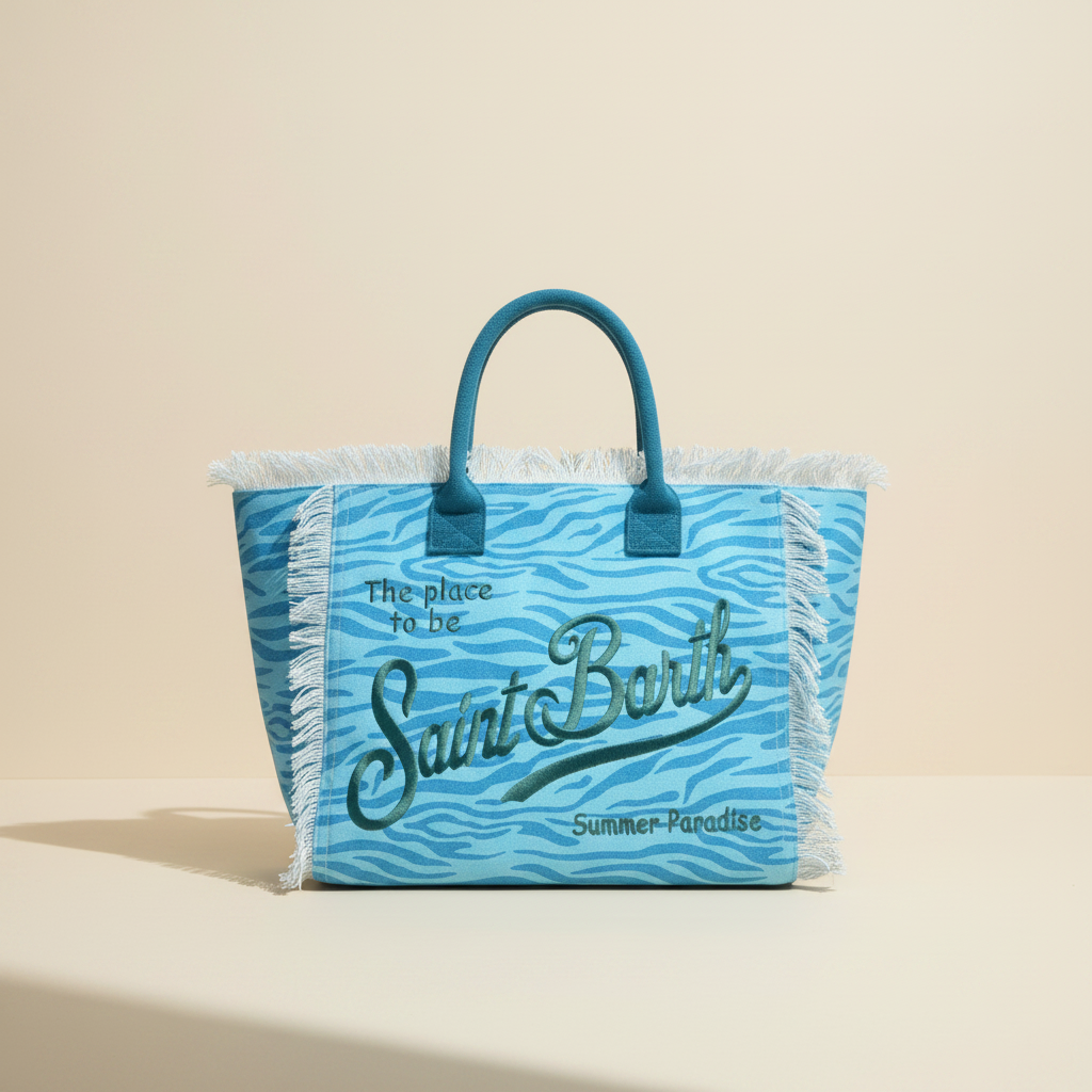 Dolce Riva - Light Blue Wave Beach Bag