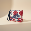 Dolce Riva - Red Palm Print Pouch