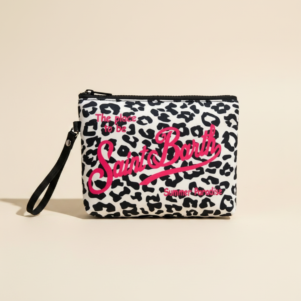 Dolce Riva - Black & White Leopard Pouch