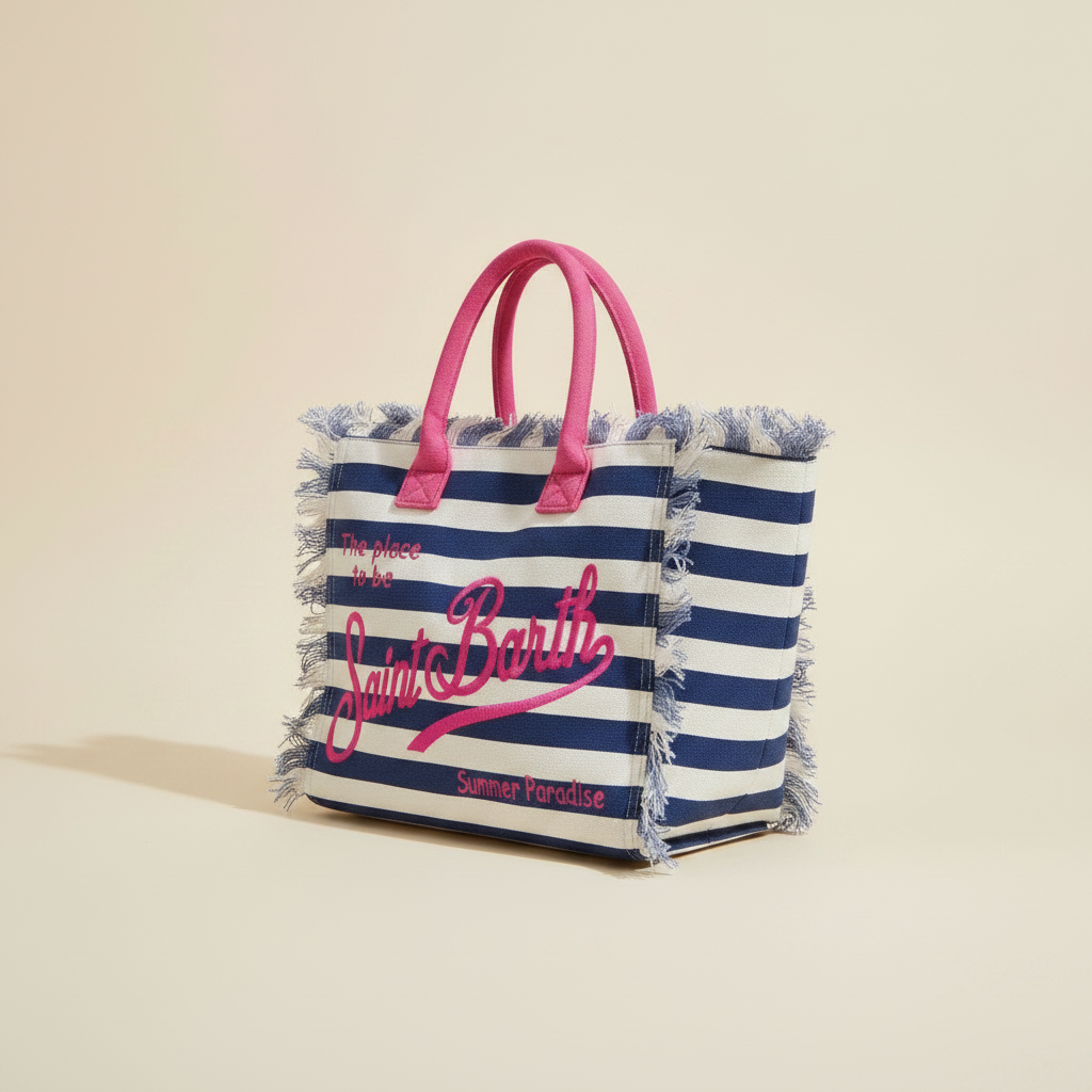Dolce Riva - Blue & White Striped Beach Bag