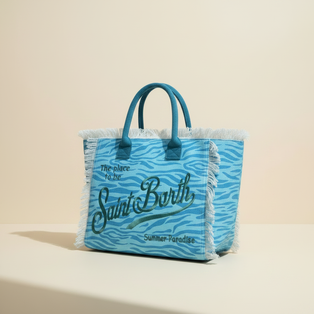 Dolce Riva - Light Blue Wave Beach Bag