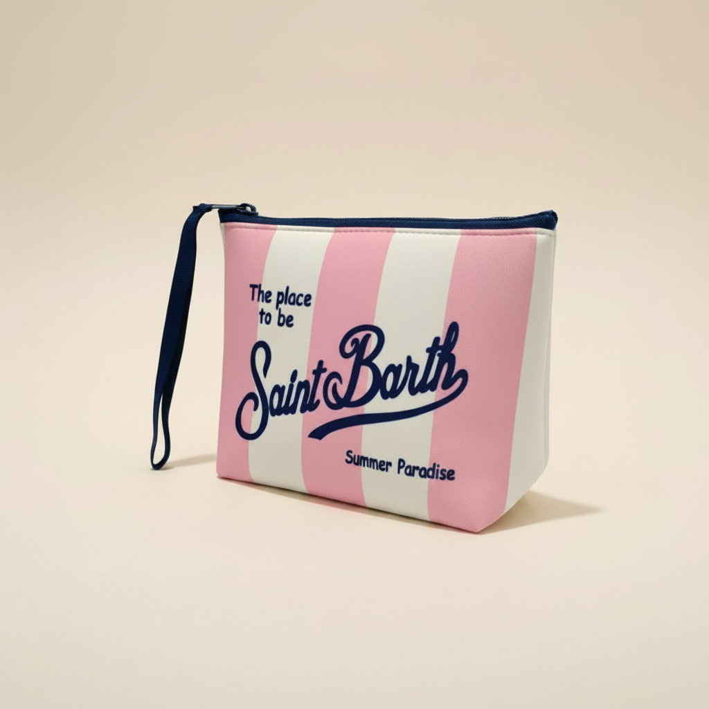 Dolce Riva - Pink Striped Pouch