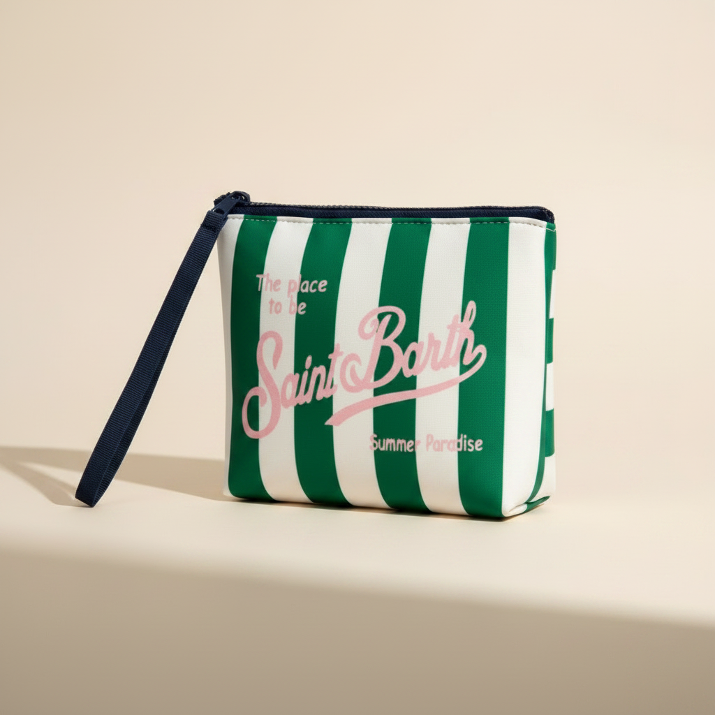 Dolce Riva - Green Striped Pouch