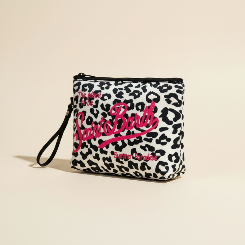 Dolce Riva - Black & White Leopard Pouch