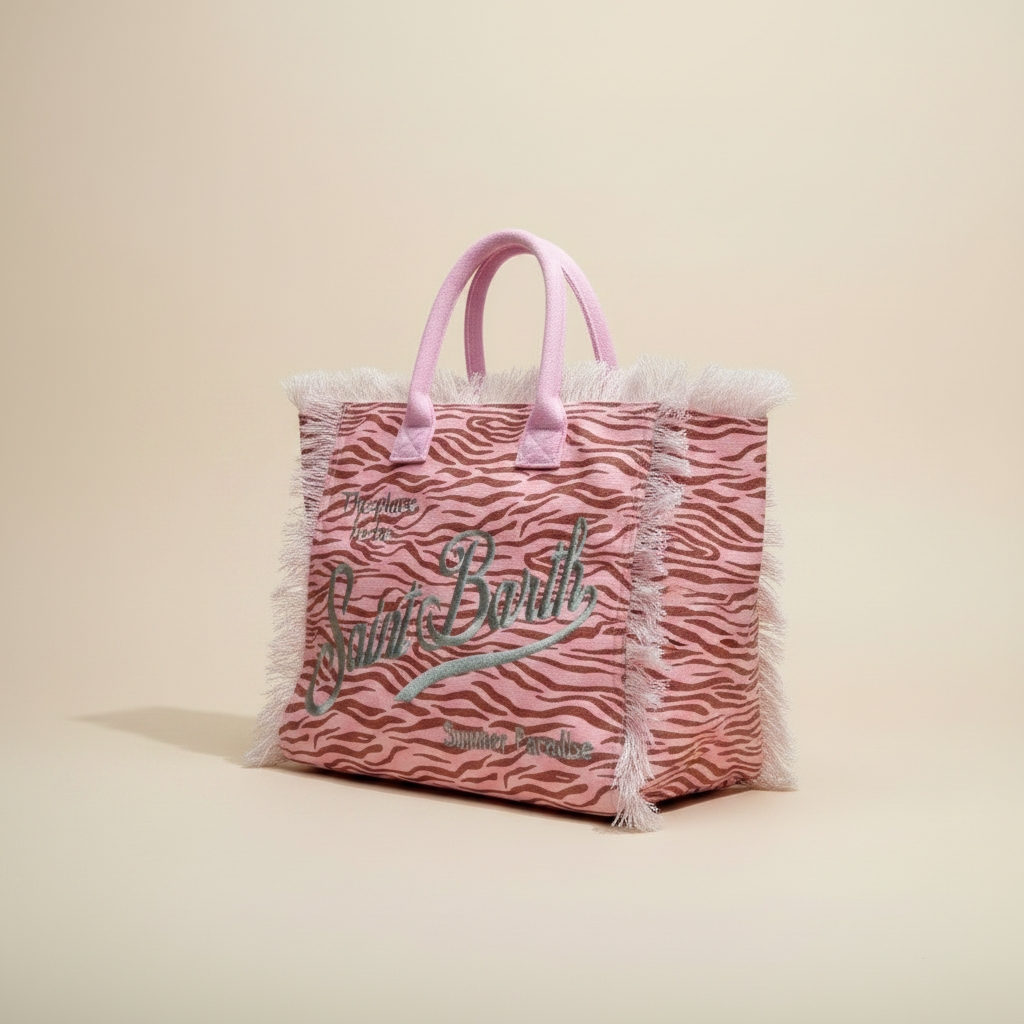 Dolce Riva - Pink Zebra Beach Bag