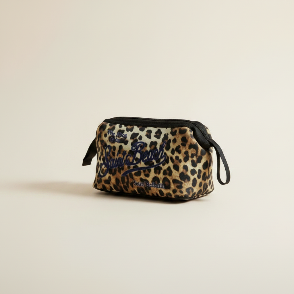 Dolce Riva - Leopard Pouch Blue Logo