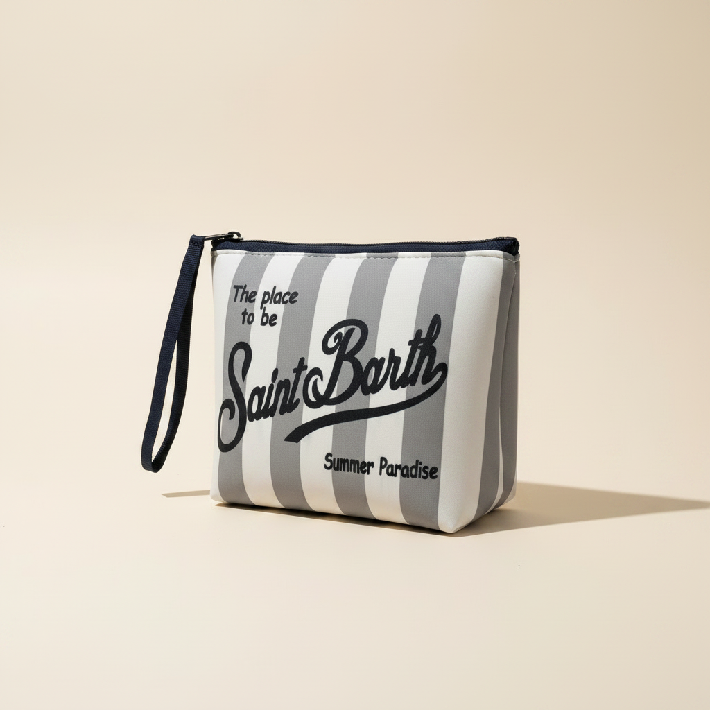 Dolce Riva - Grey Striped Pouch