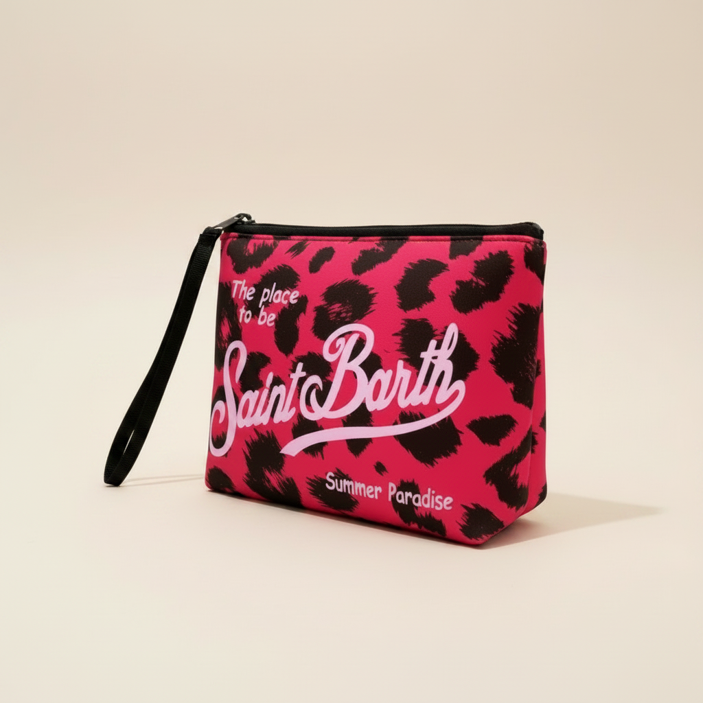Dolce Riva - Fuchsia Leopard Pouch