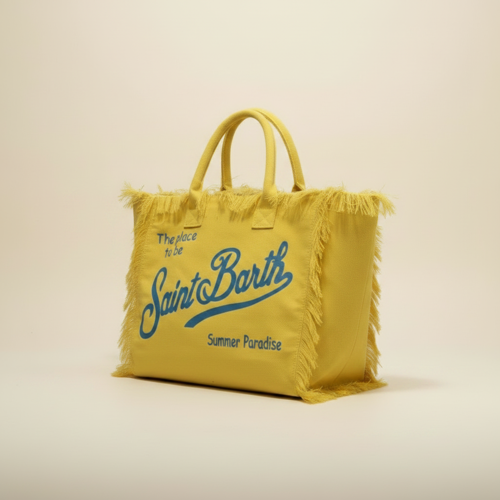 Dolce Riva - Yellow Canvas Beach Bag